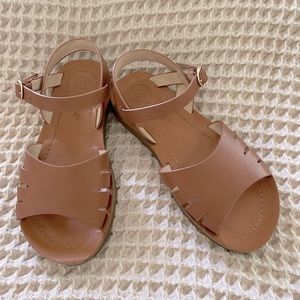 Cat and Jack girls cognac sandals size 13 Target spring summer